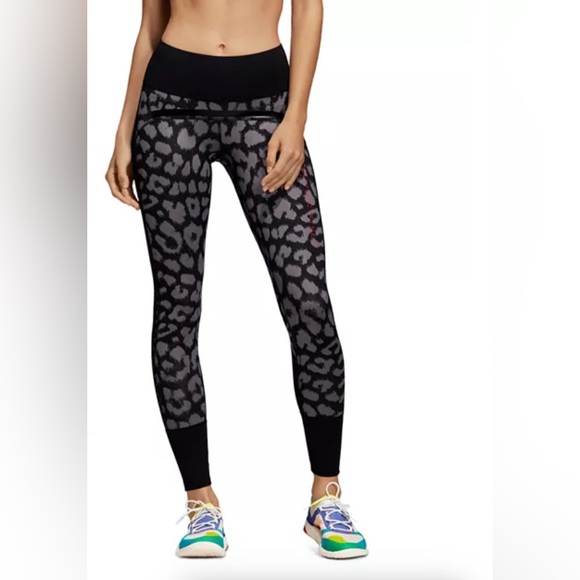Adidas by Stella McCartney Comfort Leopard Print Legging M Athleisure Activewear - Picture 1 of 16